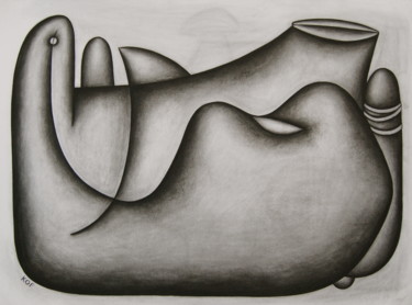 Drawing titled "Refuge" by Kerry O. Furlani, Original Artwork, Charcoal