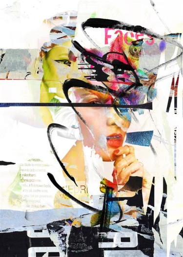 Too many faces II Grafika cyfrowa / sztuka generowana cyfrowo zatytułowany „Too many faces II” autorstwa Tomasz Rolko, Oryginalna praca, Kolaże