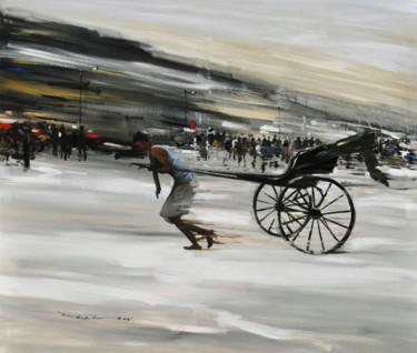 Painting titled "Workhorse - 1" by Debabrata Sarkar, Original Artwork, Acrylic