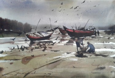 Painting titled "Untitled - 1" by Debabrata Sarkar, Original Artwork