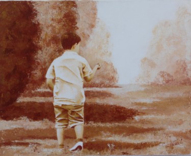 Painting titled "PROMENADE" by Stephanie Ledroit, Original Artwork, Acrylic