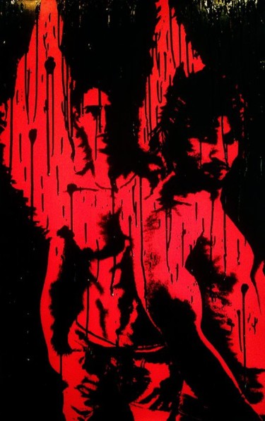 Pittura intitolato "ANGELI O DEMONI ?" da Simone Lazzarini, Opera d'arte originale, Acrilico