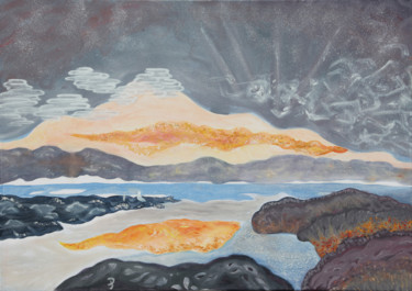 Peinture intitulée "Le Cap" par Pierre Ecrepont, Œuvre d'art originale, Huile