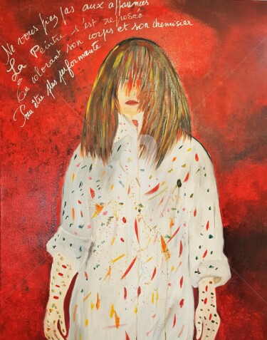 Peinture intitulée "La Peintre est de R…" par Emma Henriot, Œuvre d'art originale, Huile