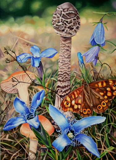 Pintura titulada ""Baguette de tambou…" por Bernard Domange, Obra de arte original, Oleo