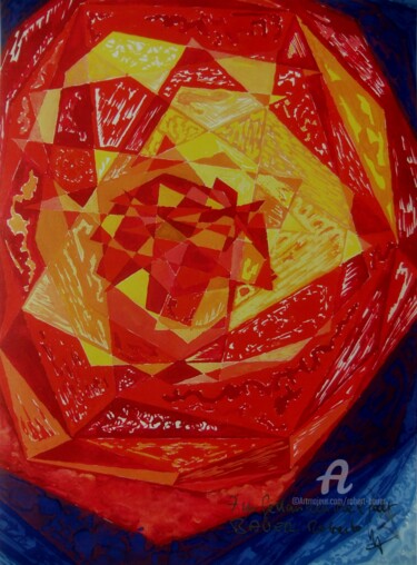 Malerei mit dem Titel "007m Gedankenvielfa…" von Robert Bauer, Original-Kunstwerk, Tempera