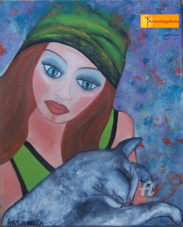 Je pense,donc je suis.... Peinture intitulée "Je pense,donc je su…" par Artanita, Œuvre d'art originale, Autre