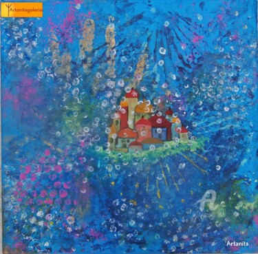 Vingt mille lieues sus la mer Peinture intitulée "Vingt mille lieues…" par Artanita, Œuvre d'art originale, Autre