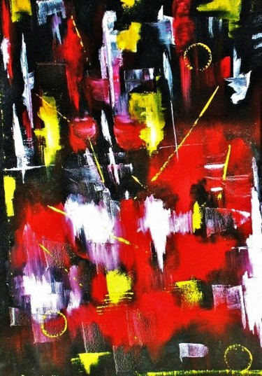 Peinture intitulée "INCENDIE ET BRUME D…" par Patrick Nevoso, Œuvre d'art originale, Huile