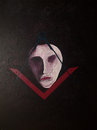 Peinture intitulée "Prison de chair" par Pythna, Œuvre d'art originale, Acrylique
