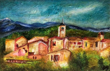 Peinture intitulée "Catalogne" par Anne Brigaud, Œuvre d'art originale
