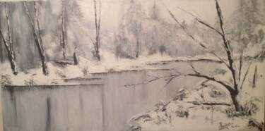 Peinture intitulée "Solitude" par Farid Haddadi, Œuvre d'art originale, Huile