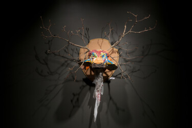 "Buffalo Cervidae" başlıklı Heykel François Cambe tarafından, Orijinal sanat, Mixed Media