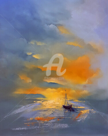 Peinture intitulée "Contemplation" par Elizabeth Williams, Œuvre d'art originale, Huile