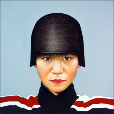 Peinture intitulée "mousse de polyuréth…" par Daniel Moline, Œuvre d'art originale, Huile Monté sur Autre panneau rigide