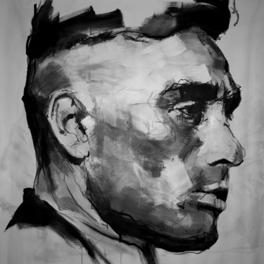 「Thomas Orange "le p…」というタイトルの絵画 Michel Debray Chauvinによって, オリジナルのアートワーク, アクリル ウッドストレッチャーフレームにマウント