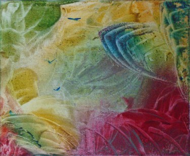 Peinture intitulée "Juste Avant" par Obel'Isa, Œuvre d'art originale, Cire Monté sur Châssis en bois