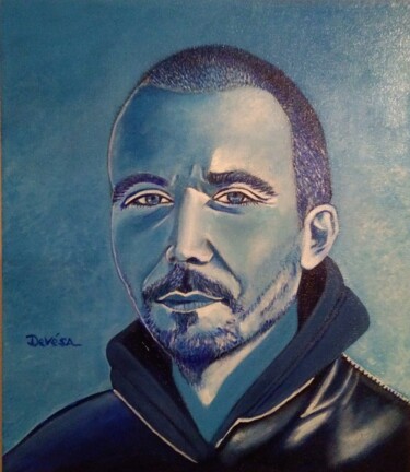 Peinture intitulée "Portrait de Marek" par Mc Devésa, Œuvre d'art originale, Acrylique