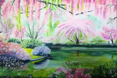 Spring garden 绘画 标题为“Spring garden” 由Plakhotnyk Nataliia, 原创艺术品, 油