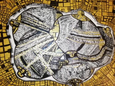 Painting titled "Théme fécondité" by Zemassa Dogbo, Original Artwork, Acrylic