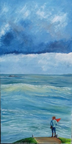 Peinture intitulée "Vent fort" par Flachet, Œuvre d'art originale, Huile