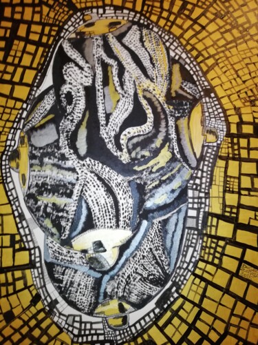 Painting titled "Théme fécondité" by Zemassa Dogbo, Original Artwork, Acrylic