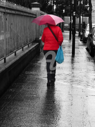 Photography titled "LA FEMME EN ROUGE" by Jean-Marc Philippe (Jimpy), Original Artwork, Digital Photography