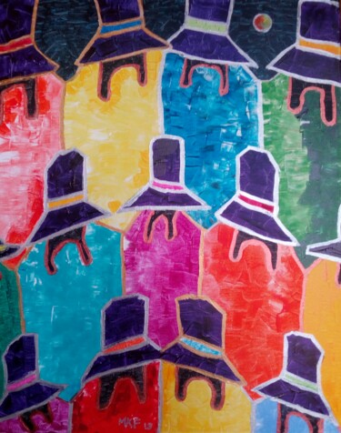 Peinture intitulée "Les  12" par Marc Felix, Œuvre d'art originale, Acrylique