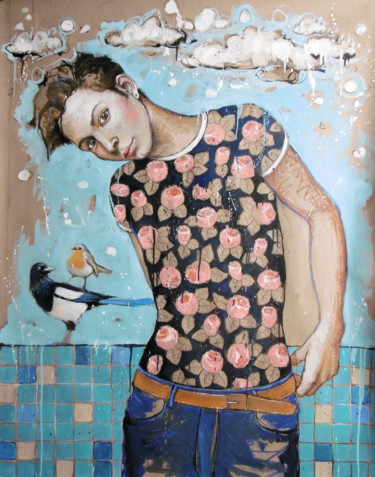 Peinture intitulée "L'astuce des petits…" par Catherine Cornec, Œuvre d'art originale, Huile