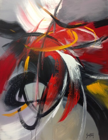 Peinture intitulée "Emergence 1" par Martine Sentein, Œuvre d'art originale, Acrylique Monté sur Châssis en bois