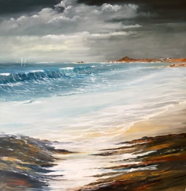 Peinture intitulée "Conguel quiberon" par André Kermorvant, Œuvre d'art originale, Huile