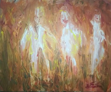 A Lovely Group Together Painting titled "A Lovely Group Toge…" by Pertti Matikainen, Original Artwork, Acrylic
