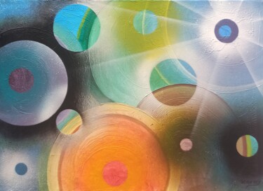 绘画 标题为“Galaxie.jpg” 由Stéphanie Lanfrey, 原创艺术品, 丙烯