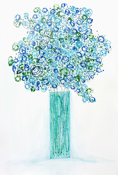 "Le Rêve de la Fleur" n°2 Peinture intitulée ""Le Rêve de la Fleu…" par Françoise Suzanne, Œuvre d'art originale, Acrylique