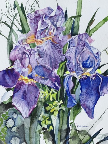 Painting titled "CANT NOT PAINT THIS" by Rebecca De Figueiredo, Original Artwork, Watercolor