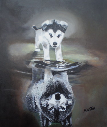 Pintura titulada "lobito.jpg" por Agustin, Obra de arte original, Oleo