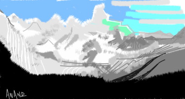 Digital Arts titled "splendours-of-himal…" by Anandswaroop Manchiraju, Original Artwork, Digital Painting