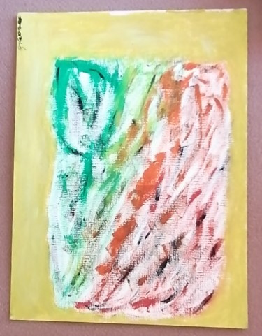 Peinture intitulée "La fleur flamme .jpg" par Claudia Marie Eugénie (Cocoâlô), Œuvre d'art originale, Huile