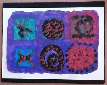 Peinture intitulée "Petit poisson dans…" par Claudia Marie Eugénie (Cocoâlô), Œuvre d'art originale, Gouache Monté sur Carton