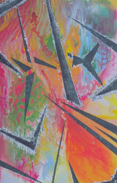 Peinture intitulée "Fusées" par Pierre Ecrepont, Œuvre d'art originale, Acrylique