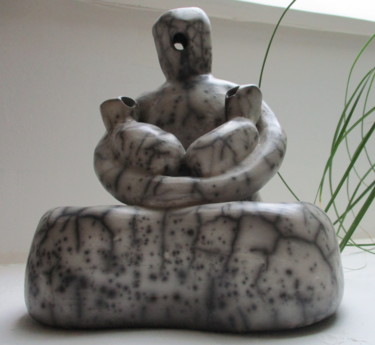 maternité 3 - Double maternité Sculpture intitulée "maternité 3 - Doubl…" par Pascale Rodriguez, Œuvre d'art originale, Céramique