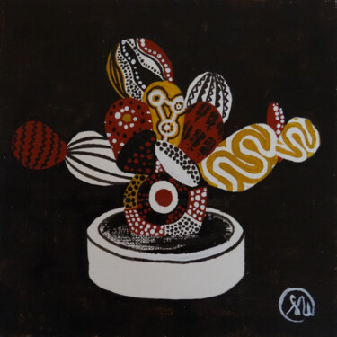 绘画 标题为“Cactus aborigène 13” 由Séverine Piques (WOERLY), 原创艺术品, 丙烯