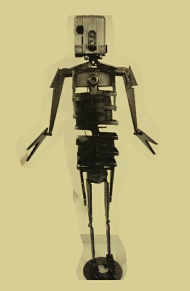 Sculptuur getiteld "Mister Projector pr…" door Guy Occhipenti, Origineel Kunstwerk, Metalen