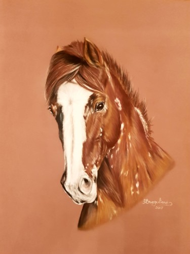 Painting titled "Pastel on paper hor…" by Deimante Bruzguliene, Original Artwork, Pastel
