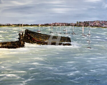 Peinture intitulée "L'epave.jpg" par Didier Duclos, Œuvre d'art originale, Acrylique