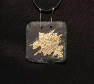 Design intitulée "40 Collier en ardoi…" par S Eymond Laritaz, Œuvre d'art originale, Colliers