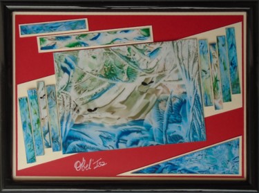 Painting titled "Envolons-nous ici" by Obel'Isa, Original Artwork, Wax