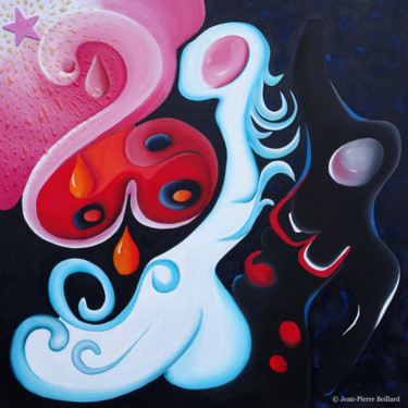 Peinture intitulée "L'étoile a Pleuré R…" par Jean-Pierre Beillard, Œuvre d'art originale, Huile Monté sur Châssis en bois