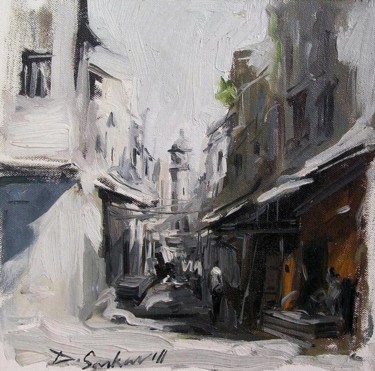 Painting titled "Cityscapee" by Debabrata Sarkar, Original Artwork