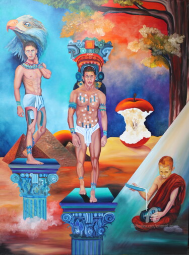 APAGAR A GANÂNCIA COM O DINHEIRO LAVAR Pintura intitulada "APAGAR A GANÂNCIA C…" por Emanuel Aguiar, Obras de arte originais, Óleo